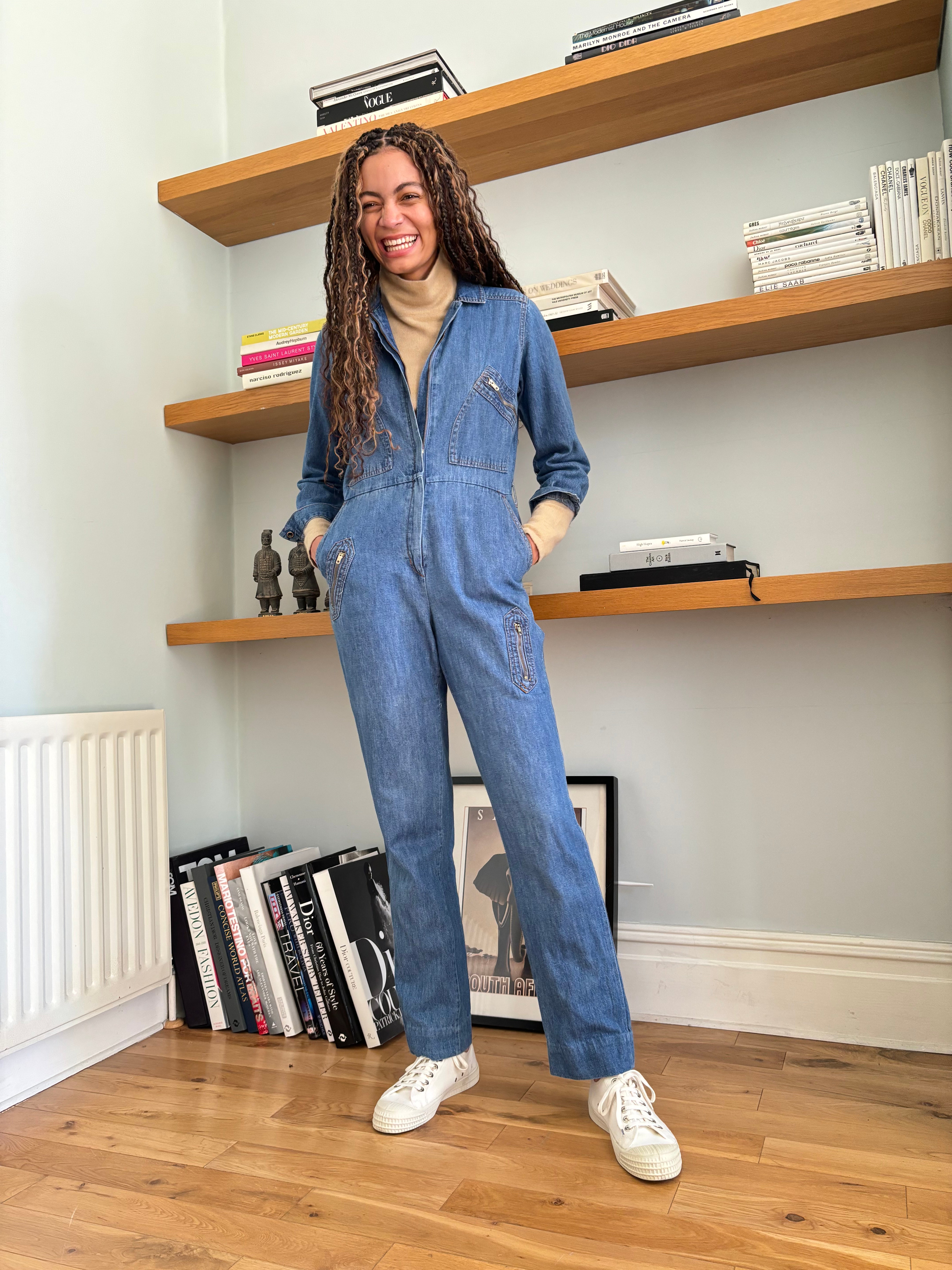 Vintage denim boiler-suit by Bullit UK6-8