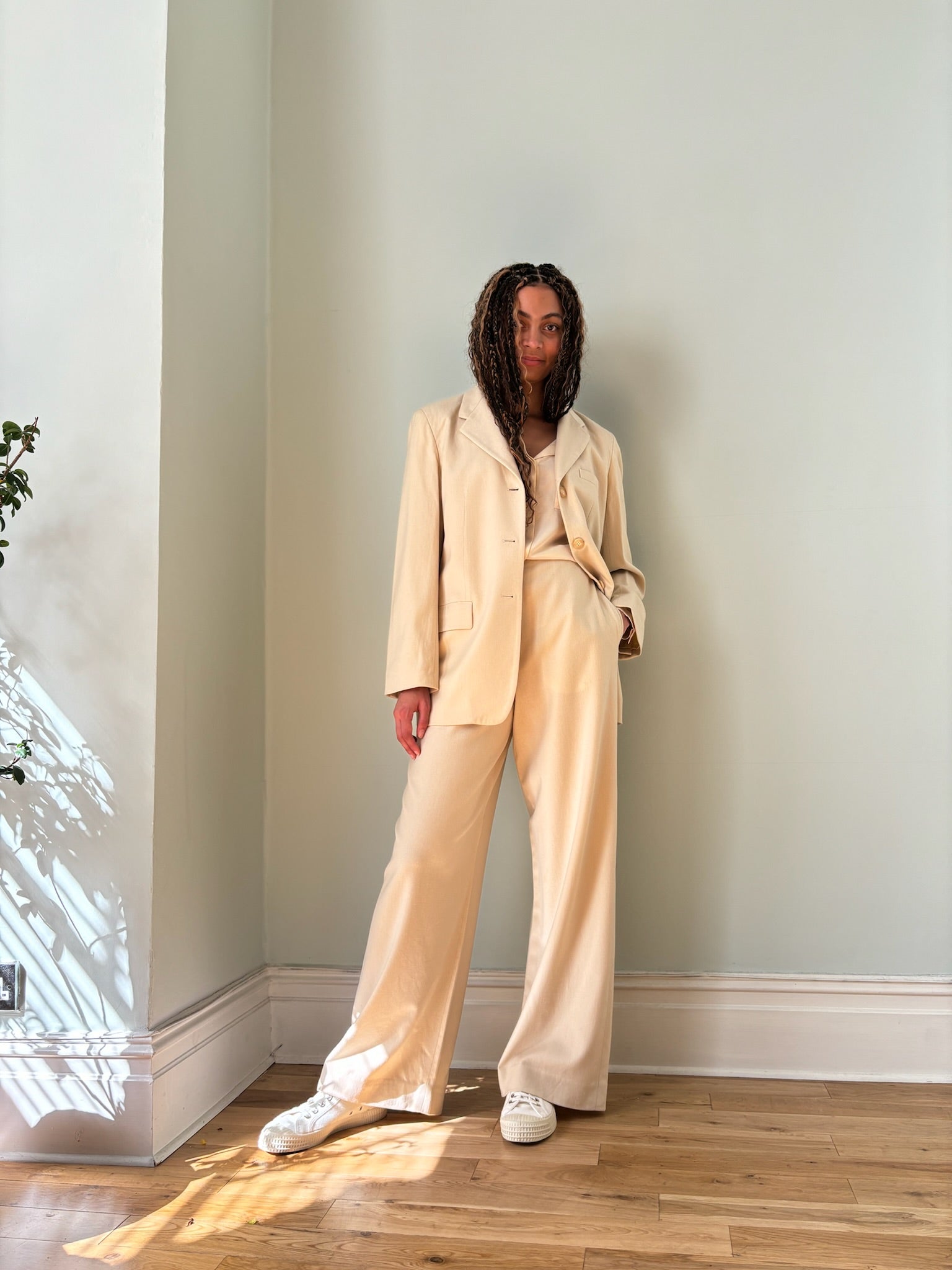 Vintage Nicole Farhi wool cashmere suit