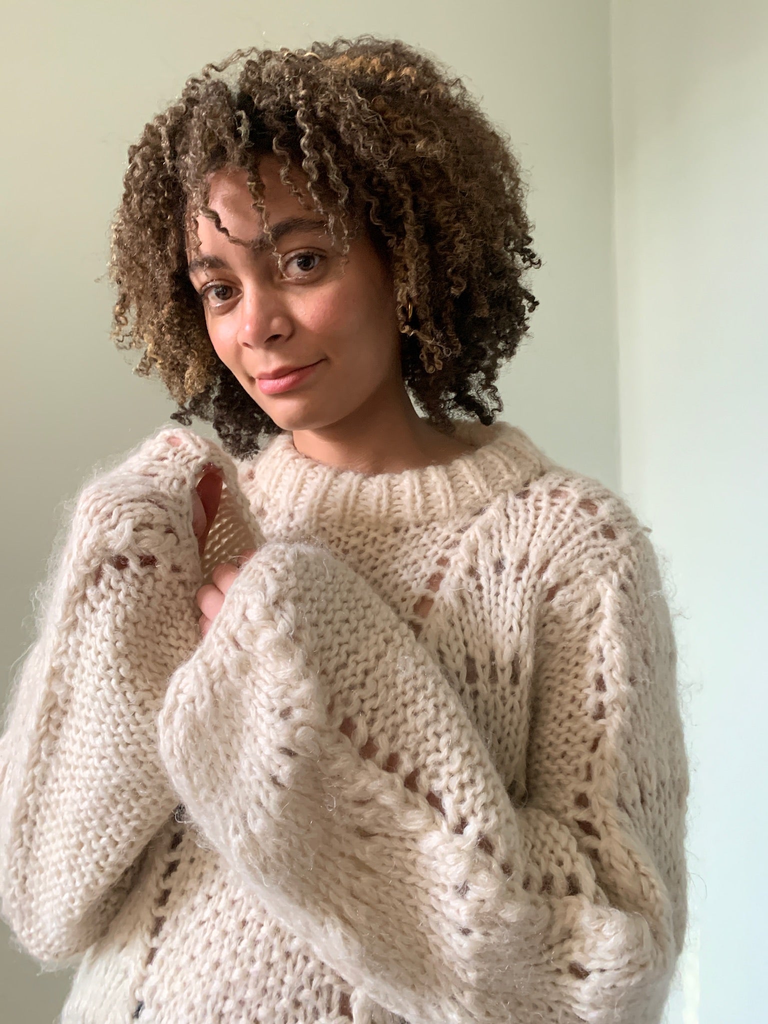 Pre-loved Ganni hand knitted Julliard jumper