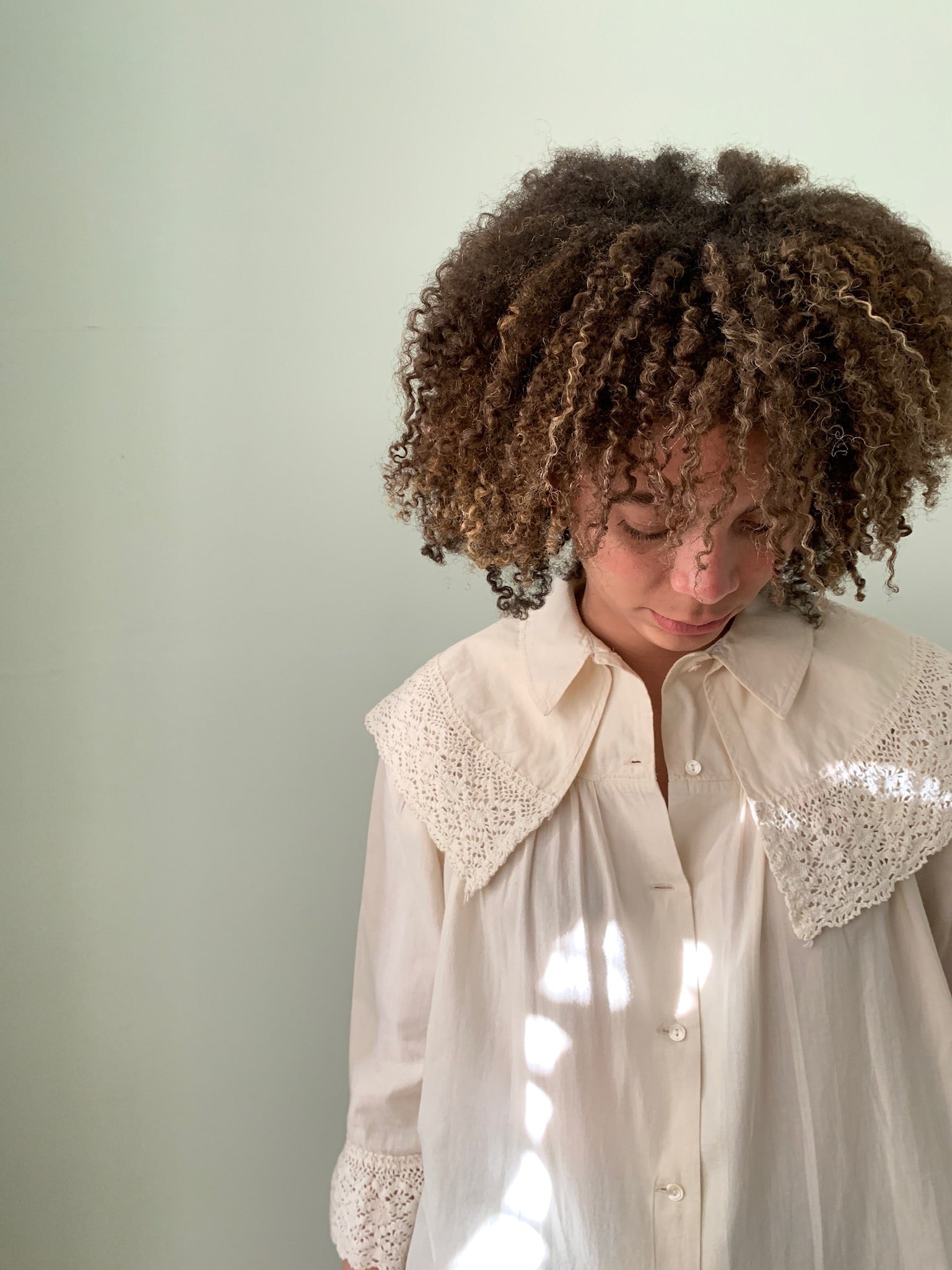 Laura Ashley vintage shawl collar blouse