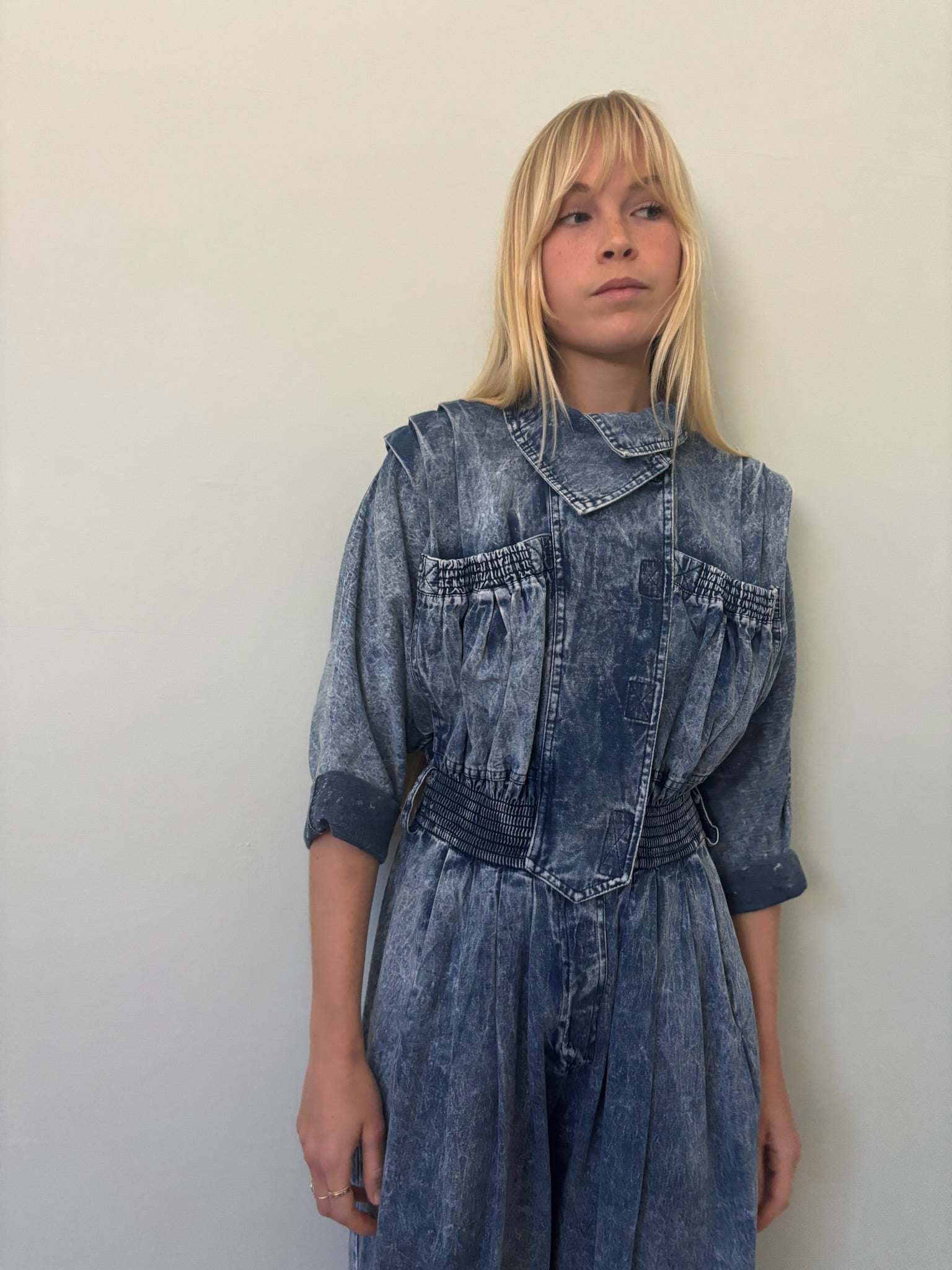 Karen Alexander vintage acid wash denim boilersuit