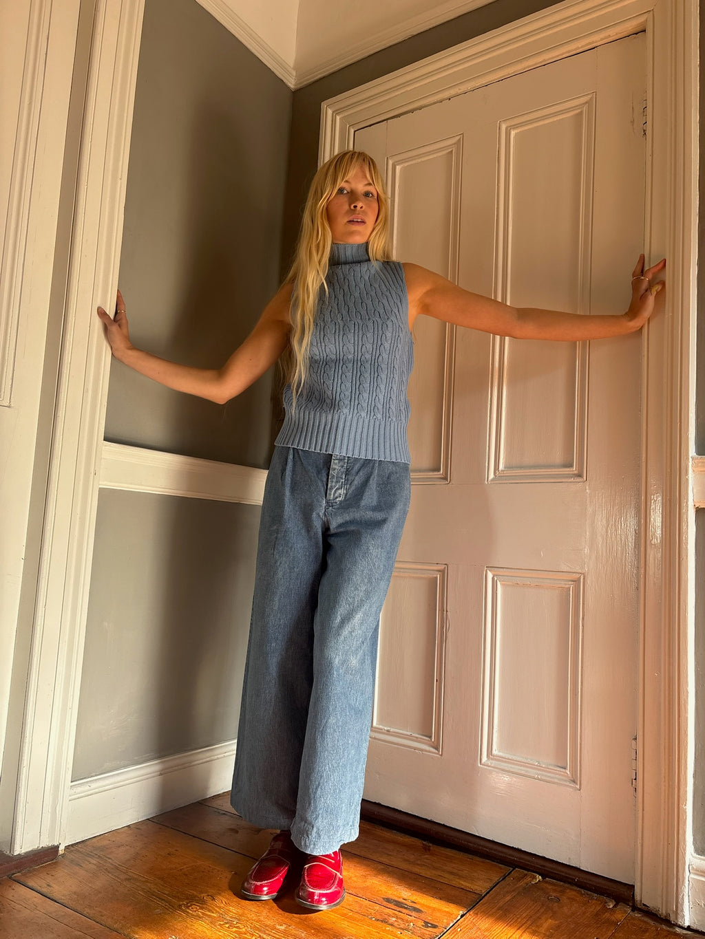Vintage Ralph Lauren wide leg jeans W28”