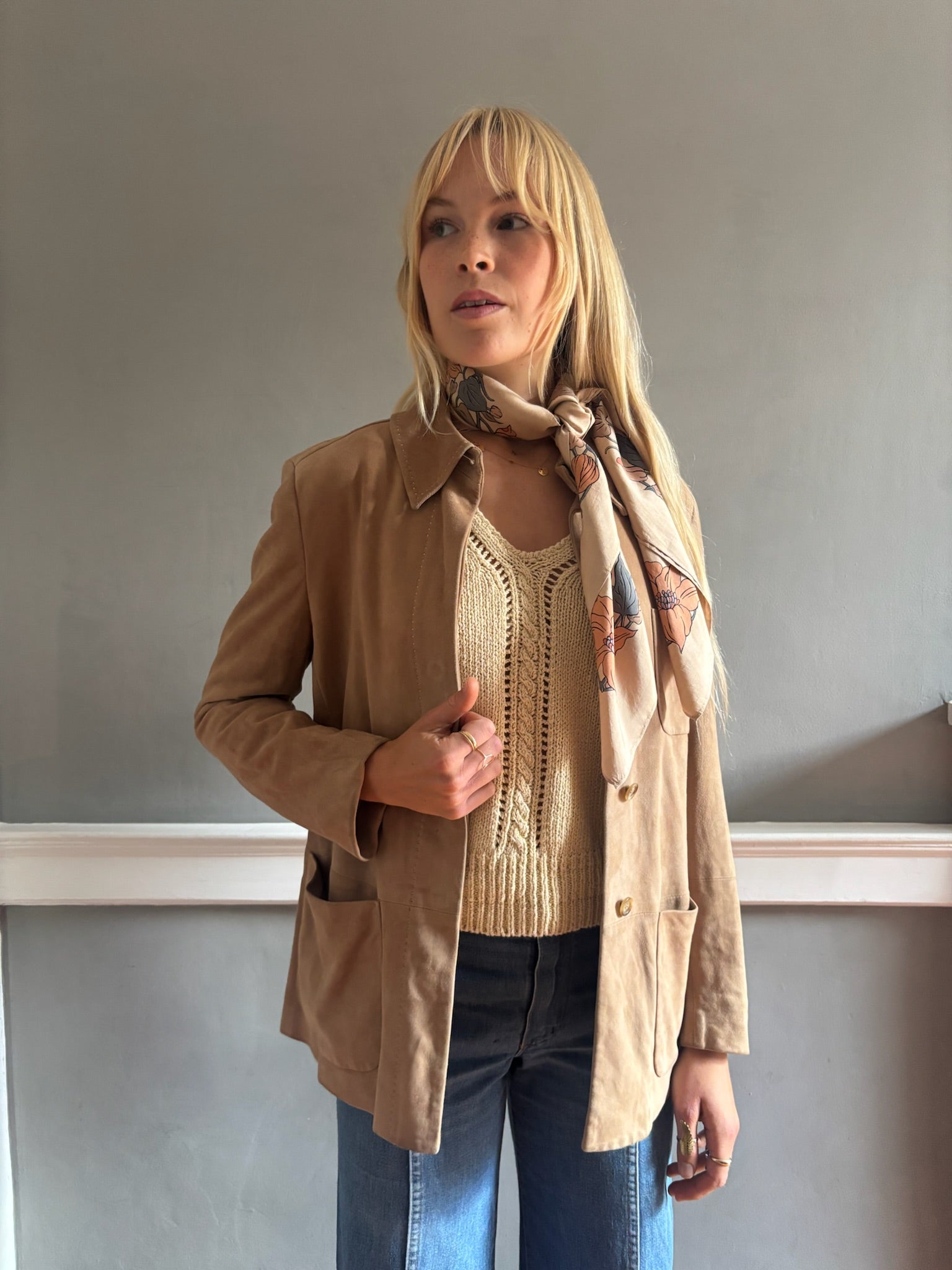 Vintage Maxmara soft suede jacket