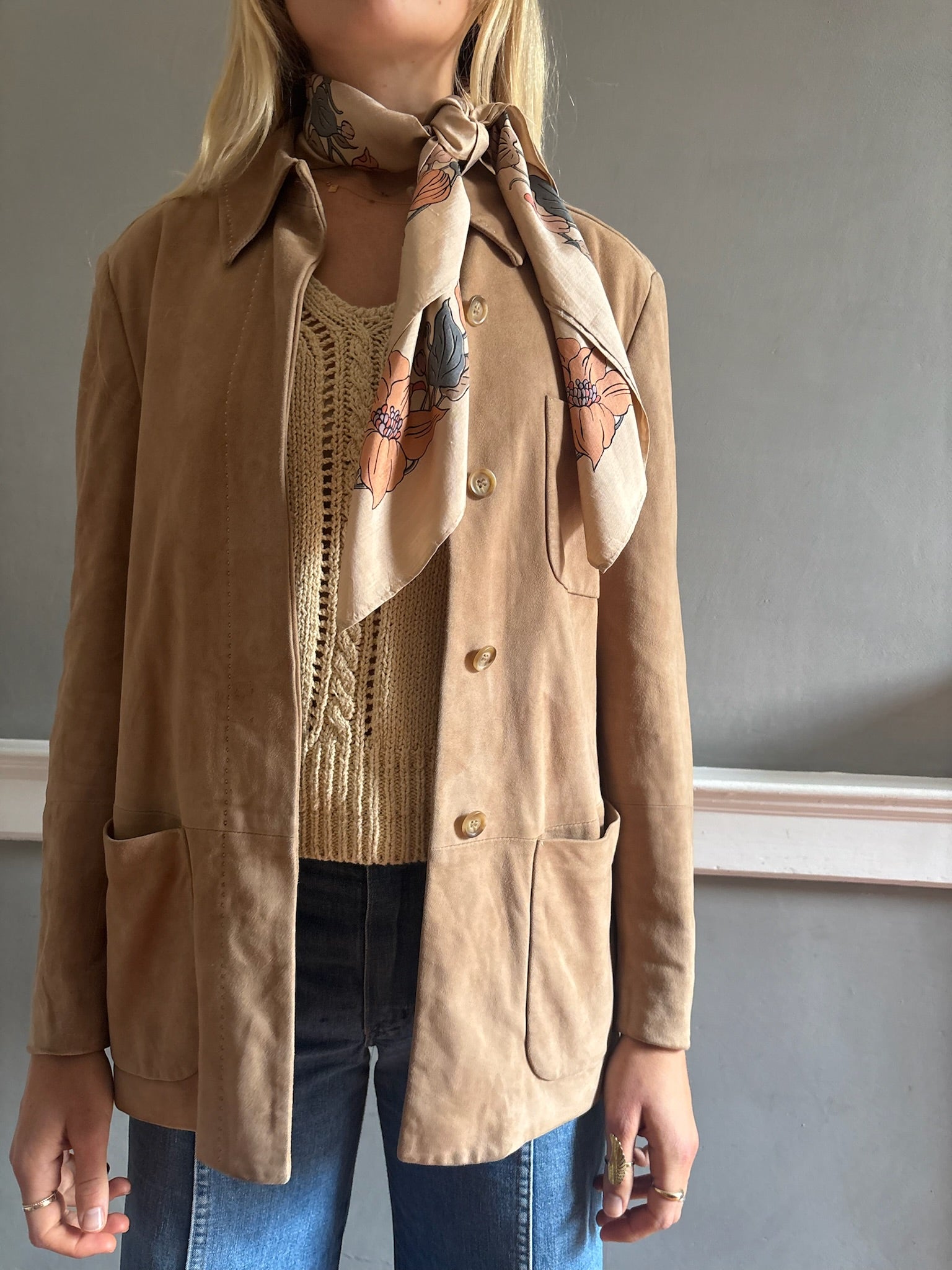 Vintage Maxmara soft suede jacket