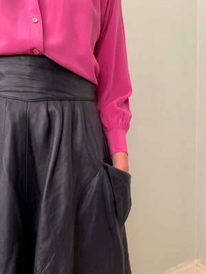 Vintage Yves Saint Laurent leather skirt