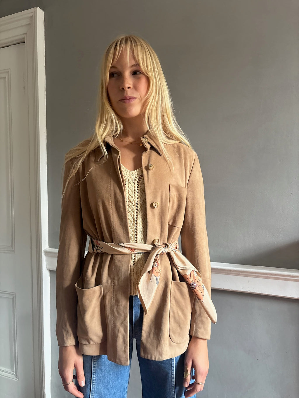 Vintage Maxmara soft suede jacket