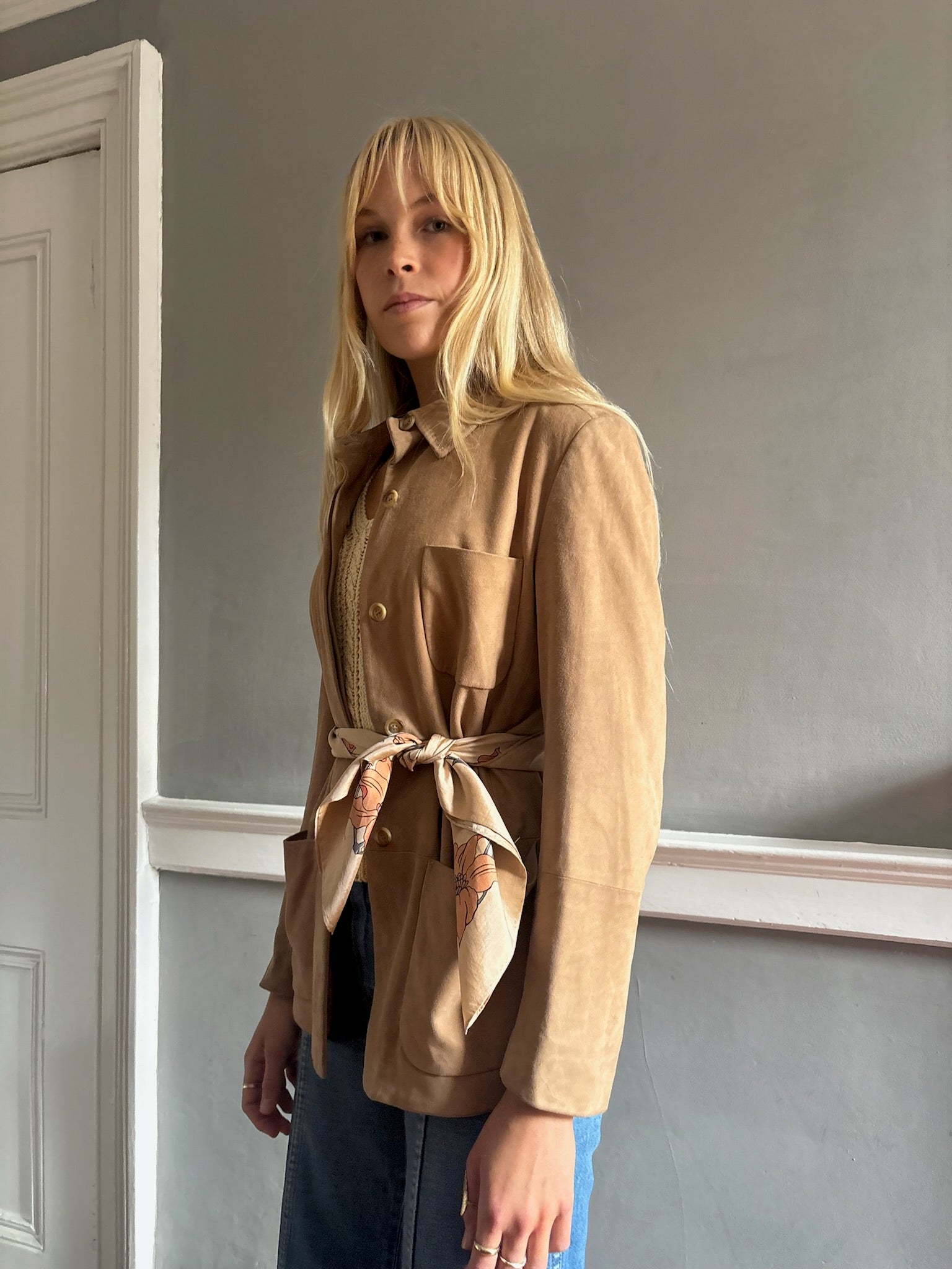 Vintage Maxmara soft suede jacket