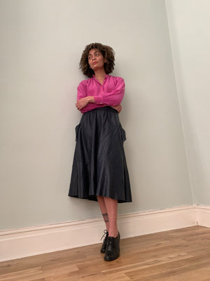 Vintage Yves Saint Laurent leather skirt