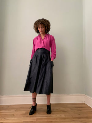 Vintage Yves Saint Laurent leather skirt