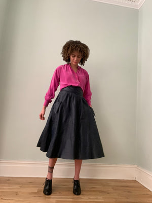 Vintage Yves Saint Laurent leather skirt