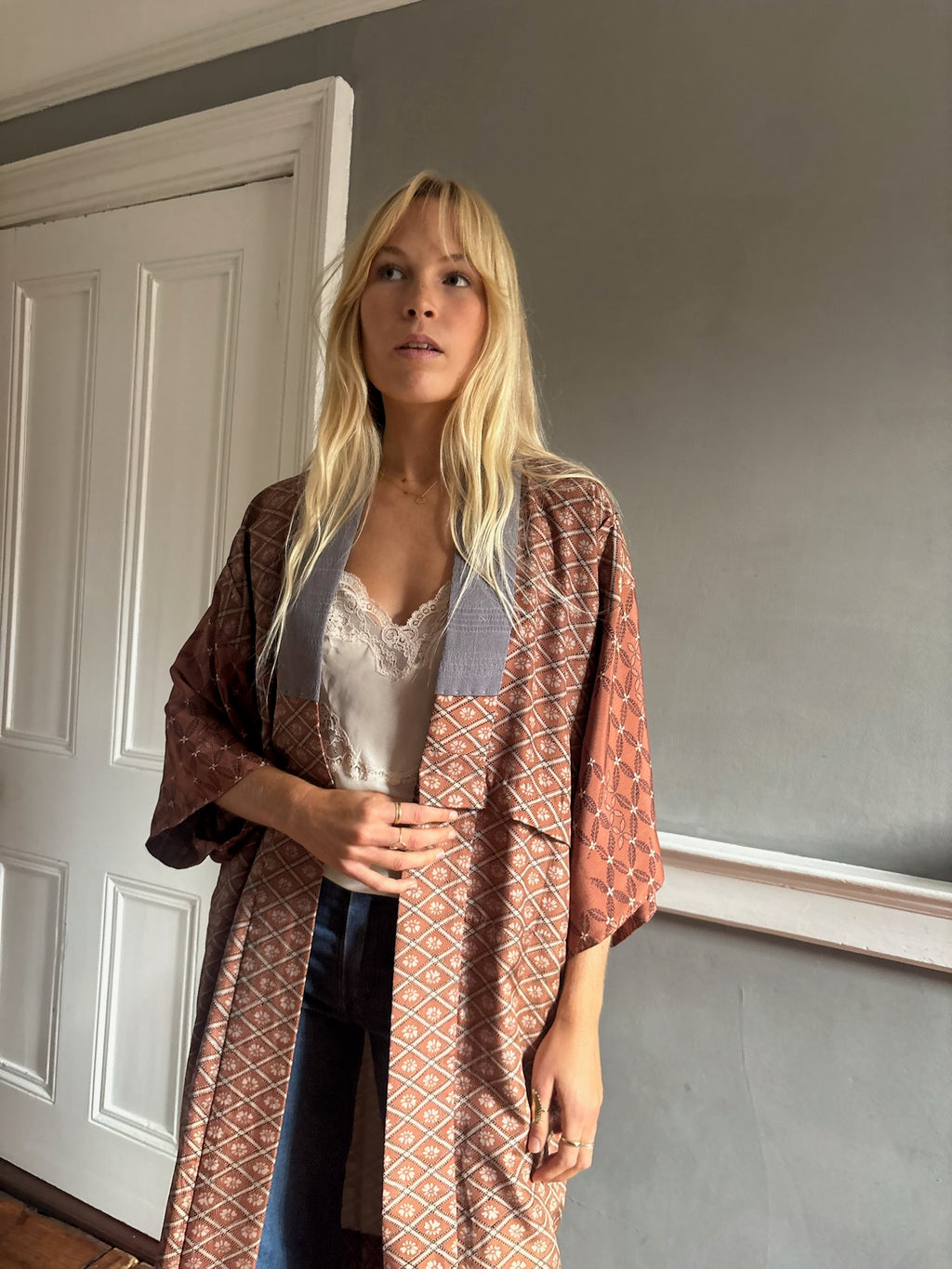 Vintage Japanese silk kimono