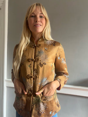 Vintage 1980's jacquard Chinese jacket