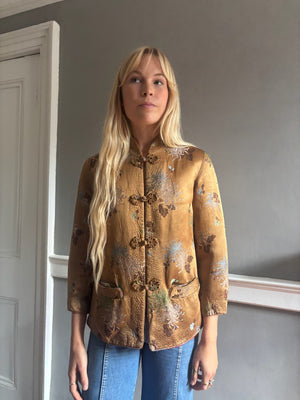 Vintage 1980's jacquard Chinese jacket