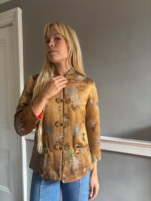 Vintage 1980's jacquard Chinese jacket