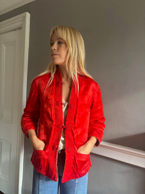 Vintage 1980's jacquard Chinese jacket