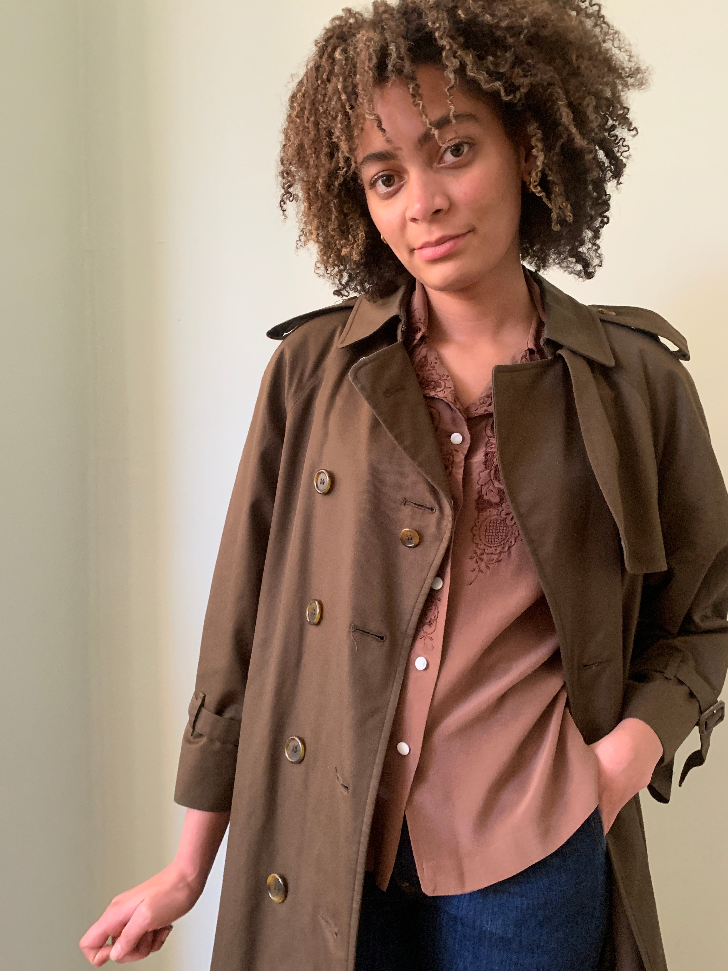 Vintage Burberry short trench coat