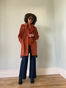 Vintage belted wool & mohair coat