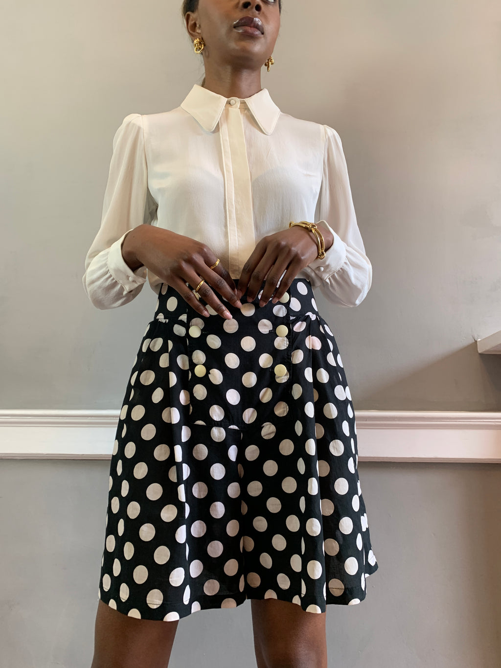 Vintage Christian Dior polka dot shorts