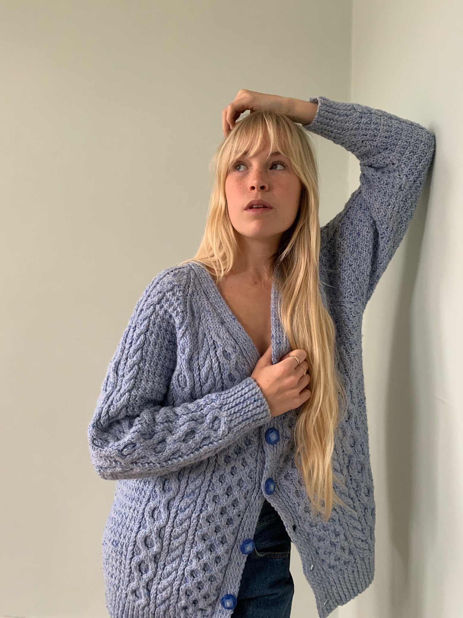 Vintage Aran knitted cardigan
