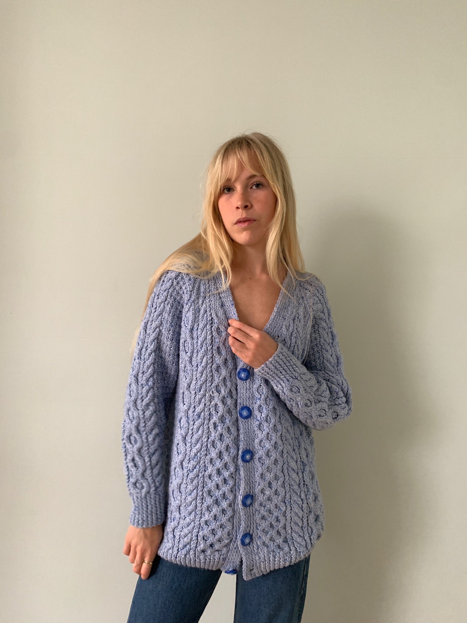 Vintage Aran knitted cardigan