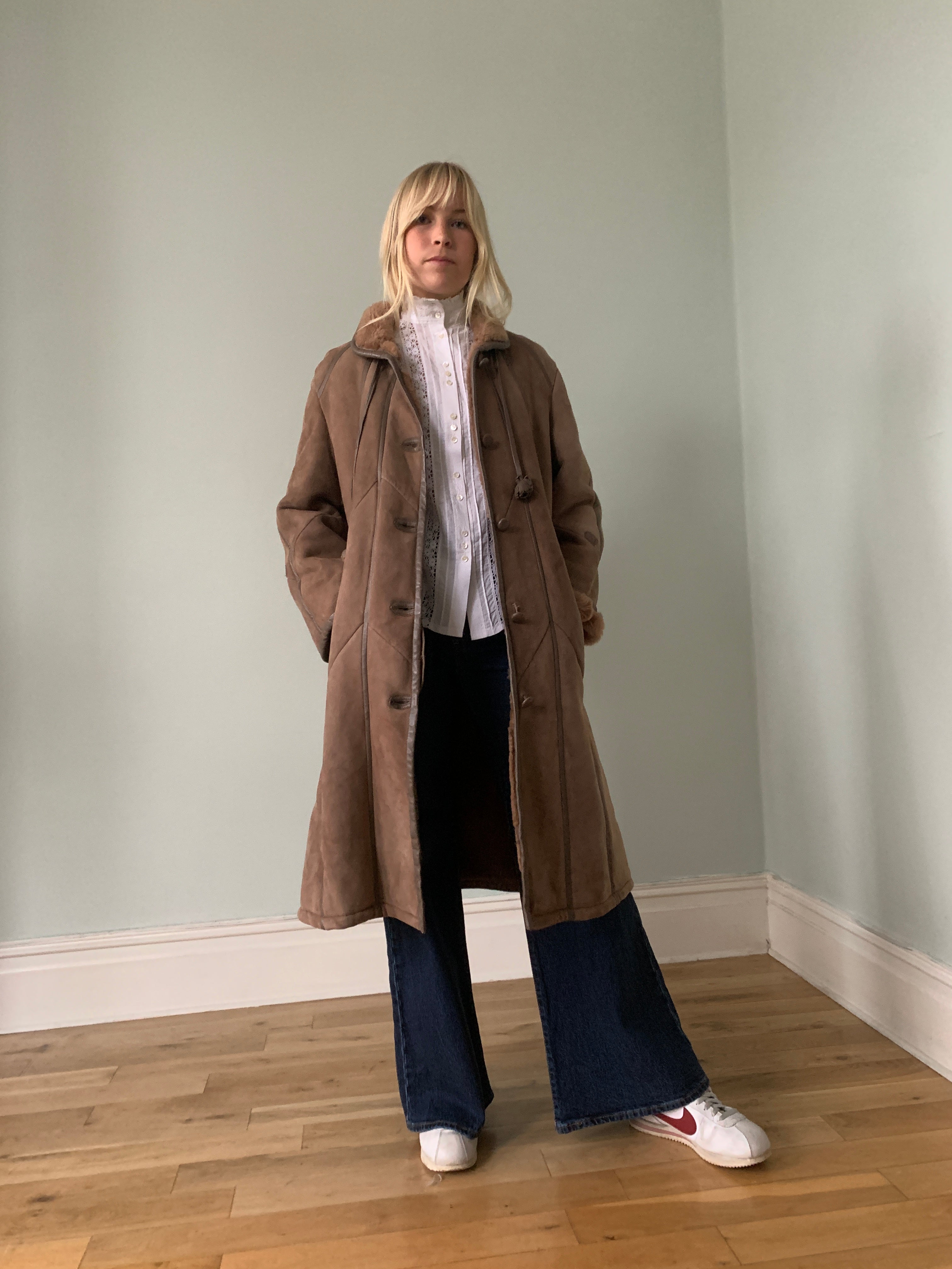 Vintage Shearling coat UK10-12