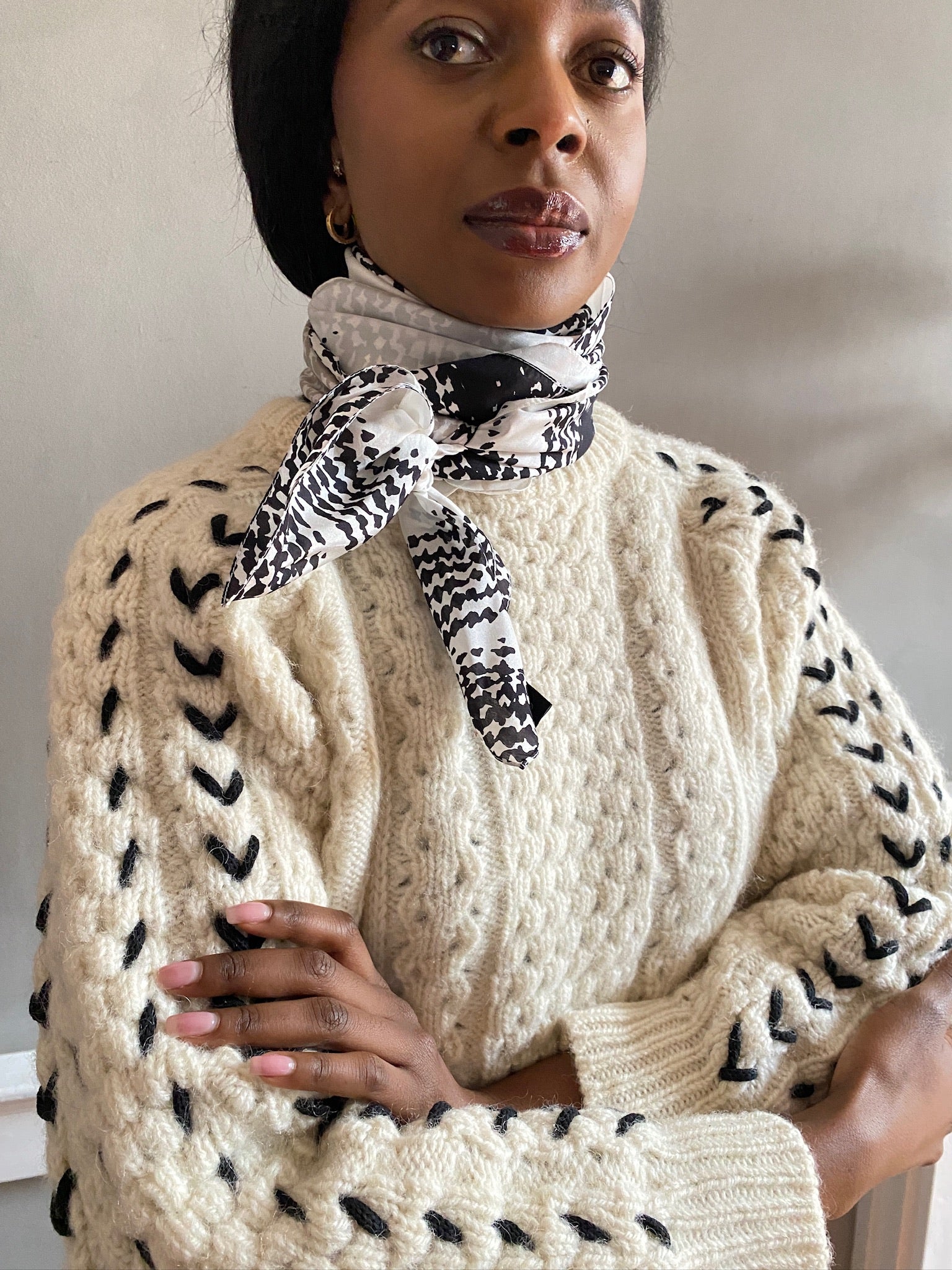 Limited edition hand cord work aran jumper 6