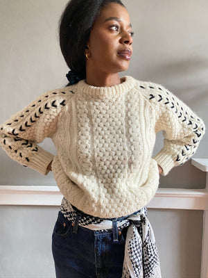 Limited edition hand cord work aran jumper 6