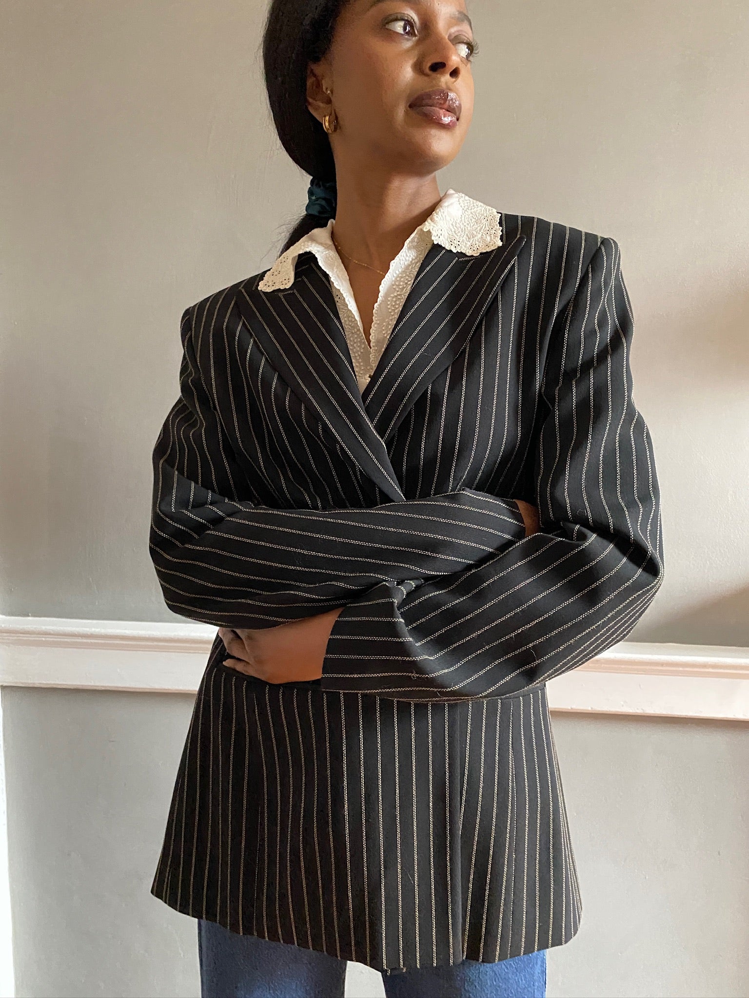 Vintage Mondi wool stripe jacket