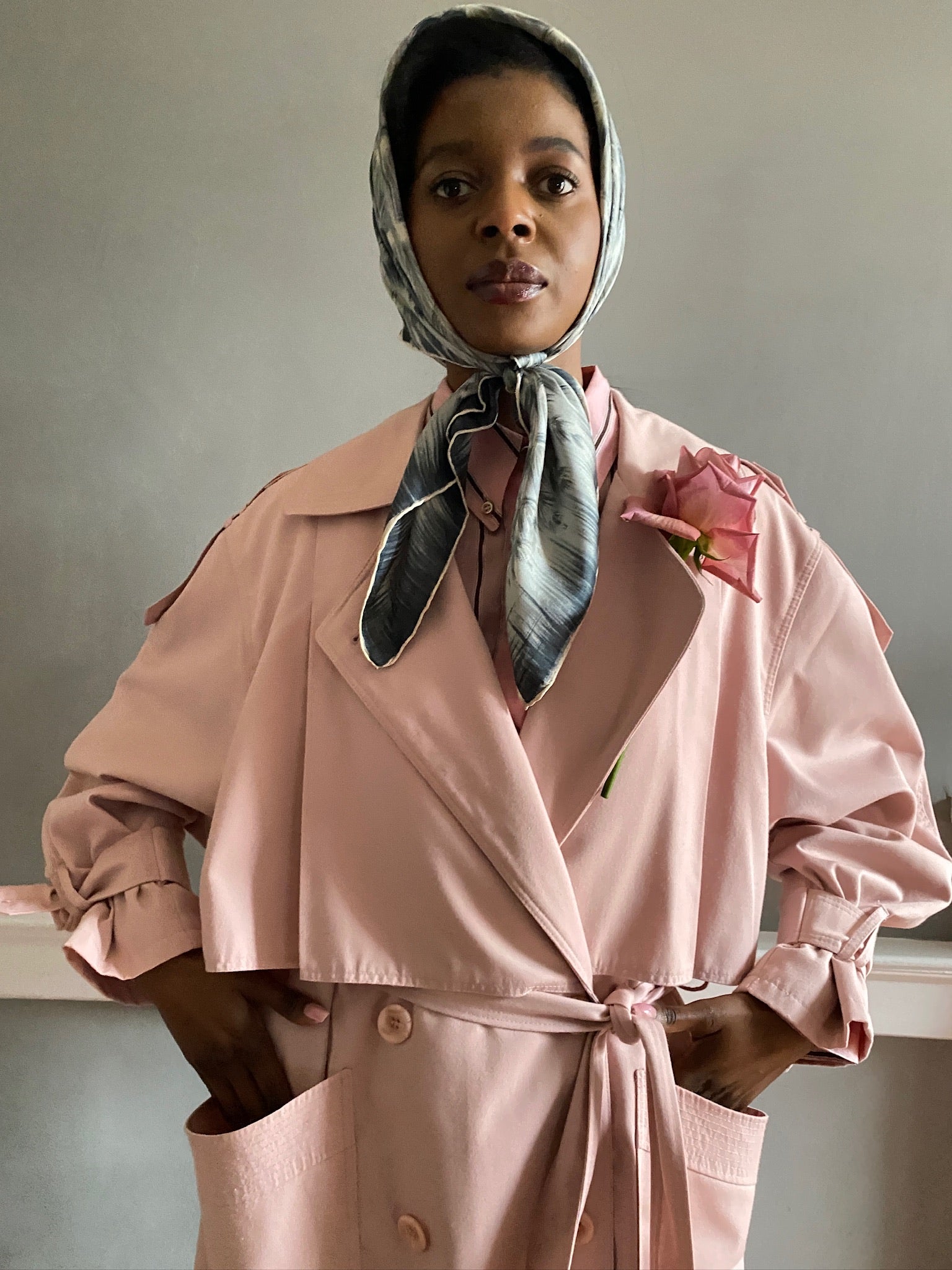 Vintage soft trench style coat