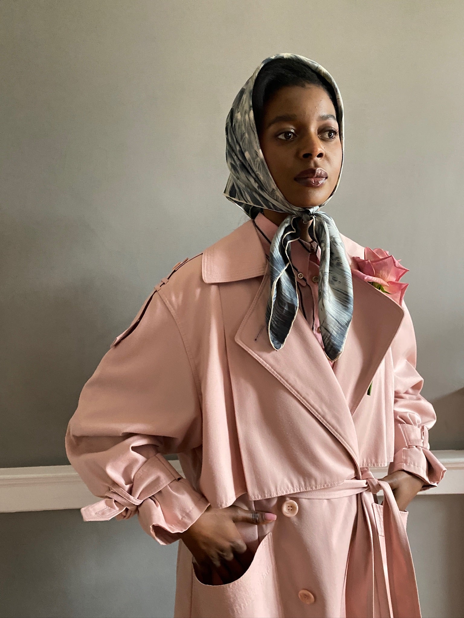Vintage soft trench style coat