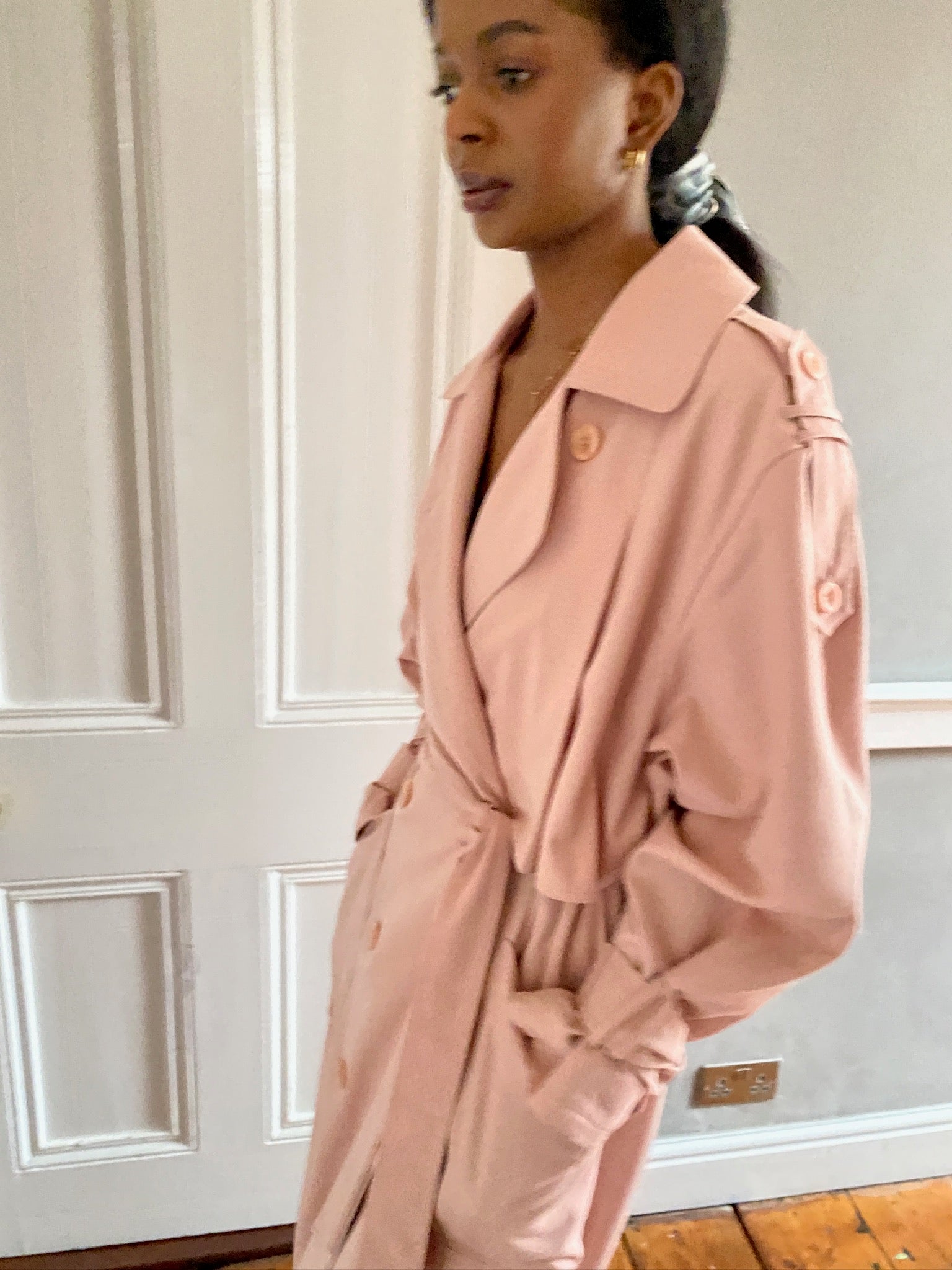 Vintage soft trench style coat