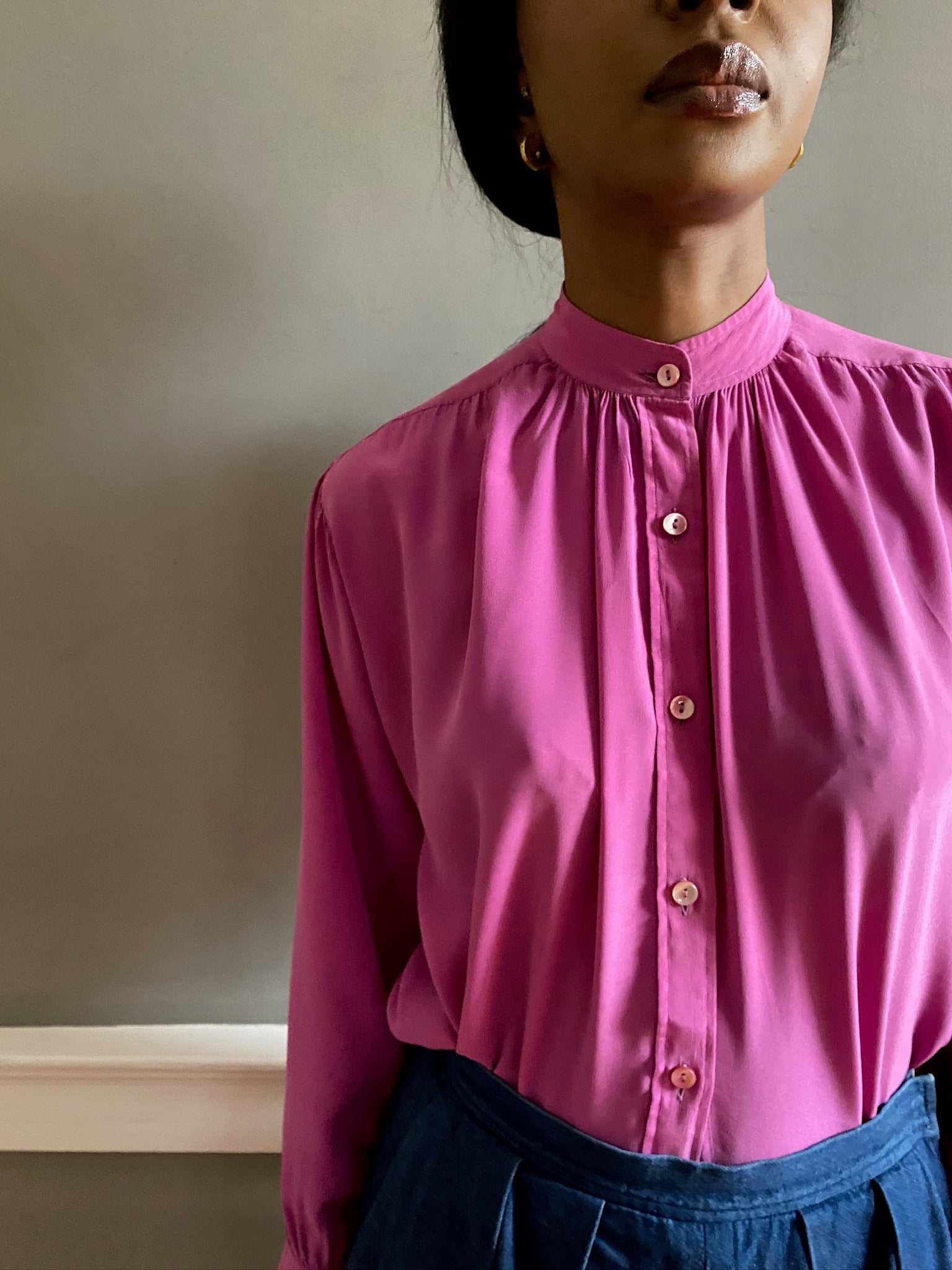Vintage Yves Saint Laurent silk blouse