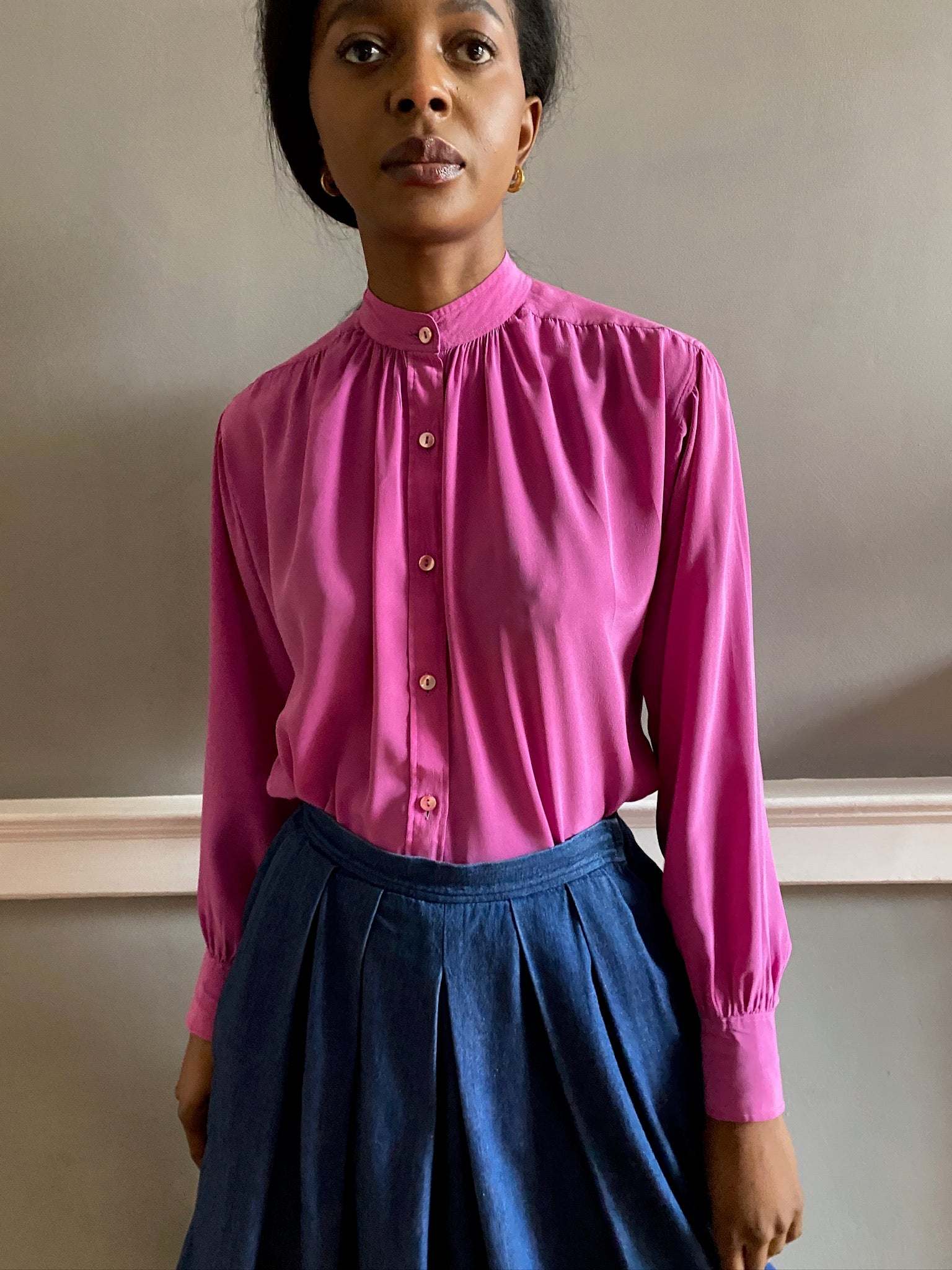 Vintage Yves Saint Laurent silk blouse