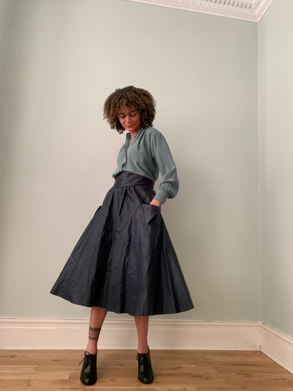 Vintage Yves Saint Laurent leather skirt