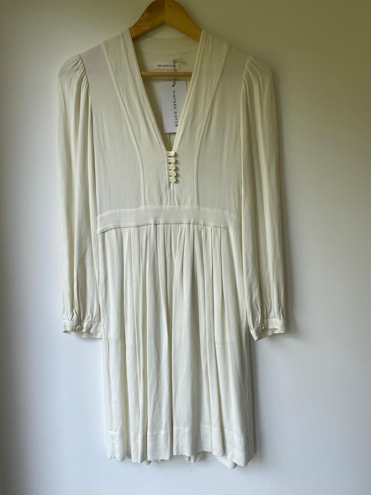 Isabel Marant crepe dress in ivory UK 8