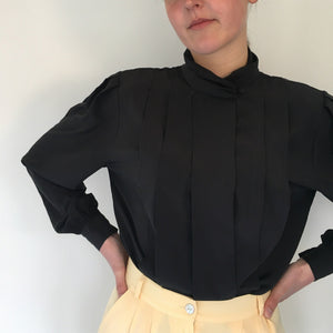 Vintage silk pleated blouse UK10-12