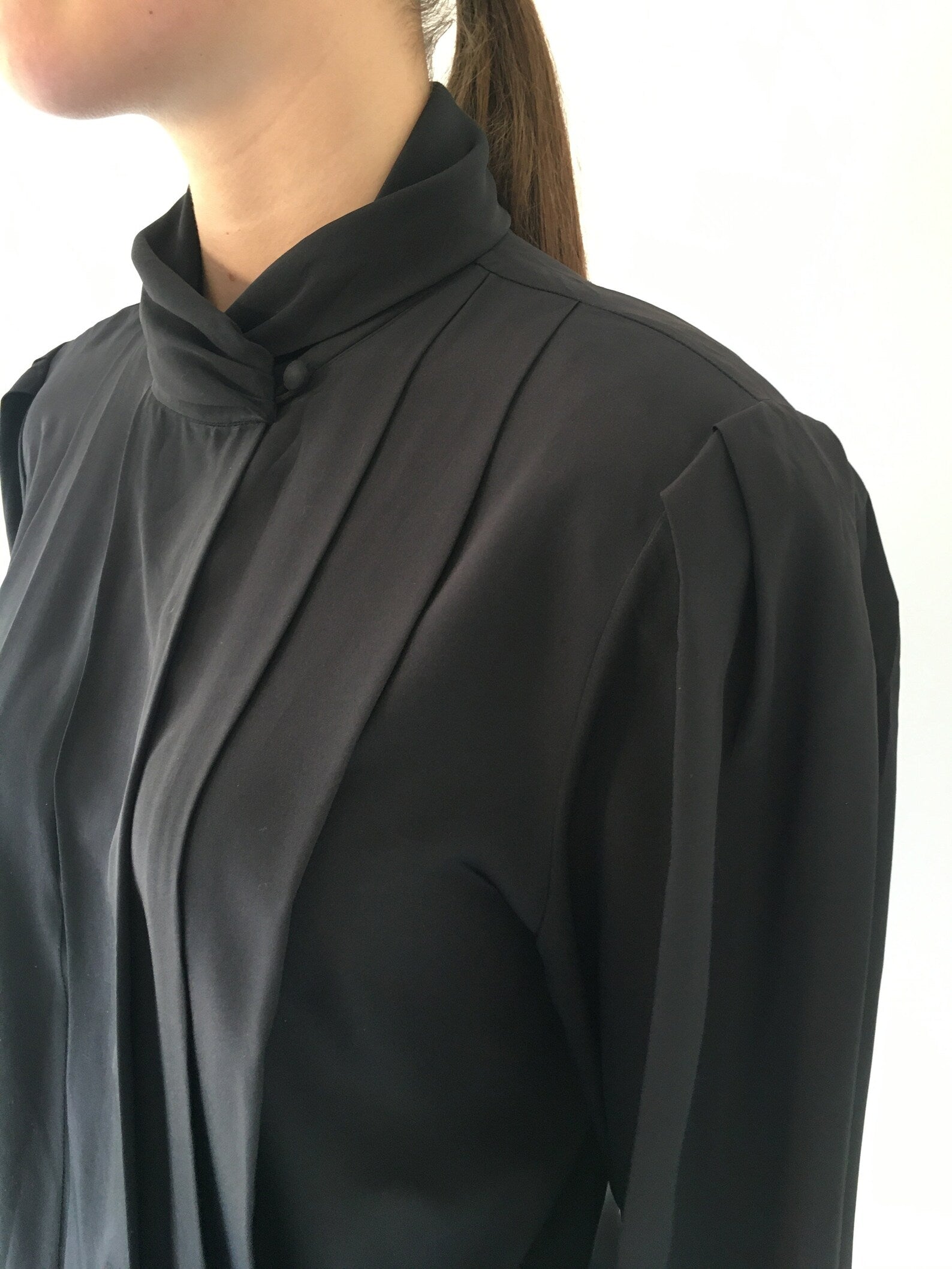 Vintage silk pleated blouse UK10-12