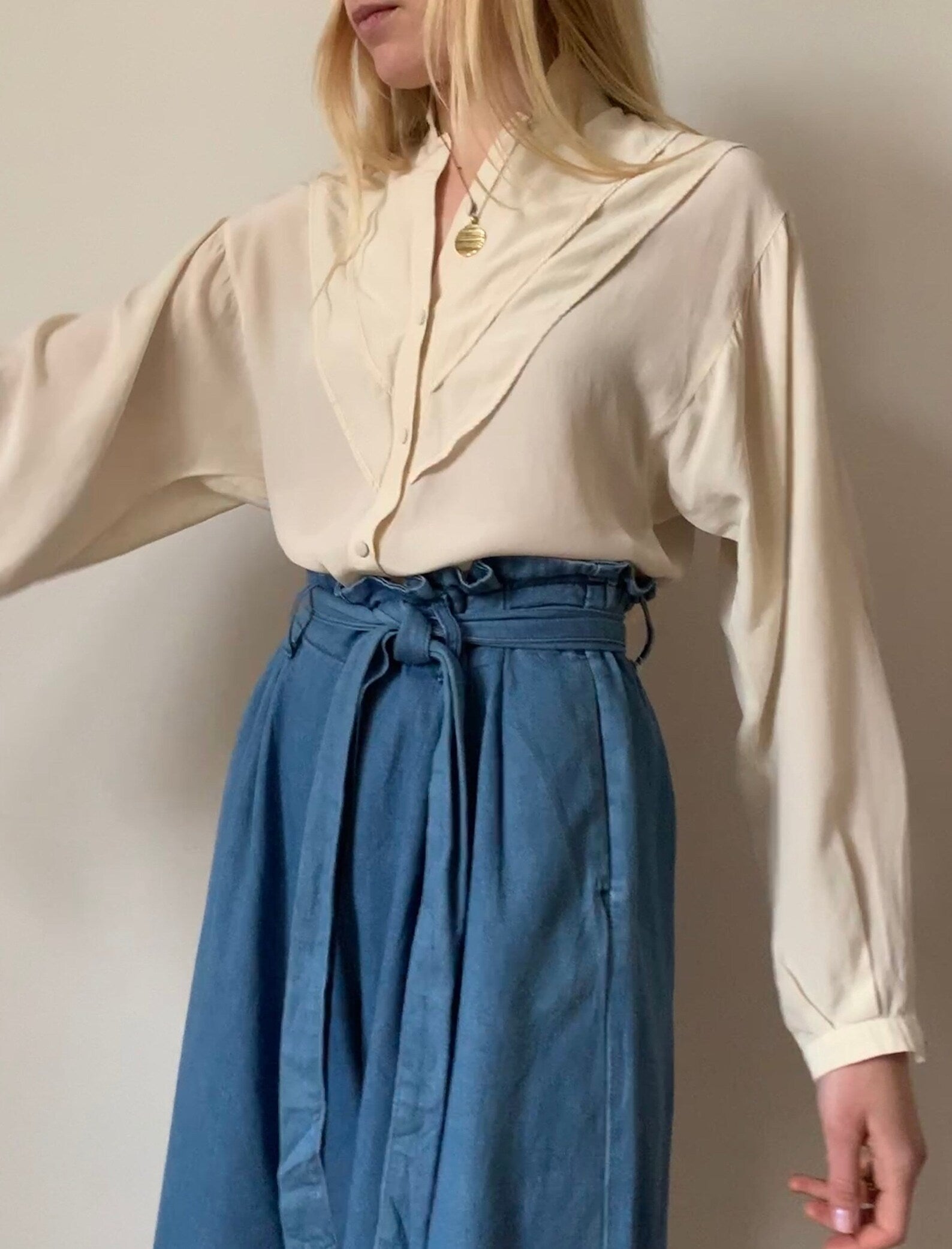 Vintage silk blouse UK10-12