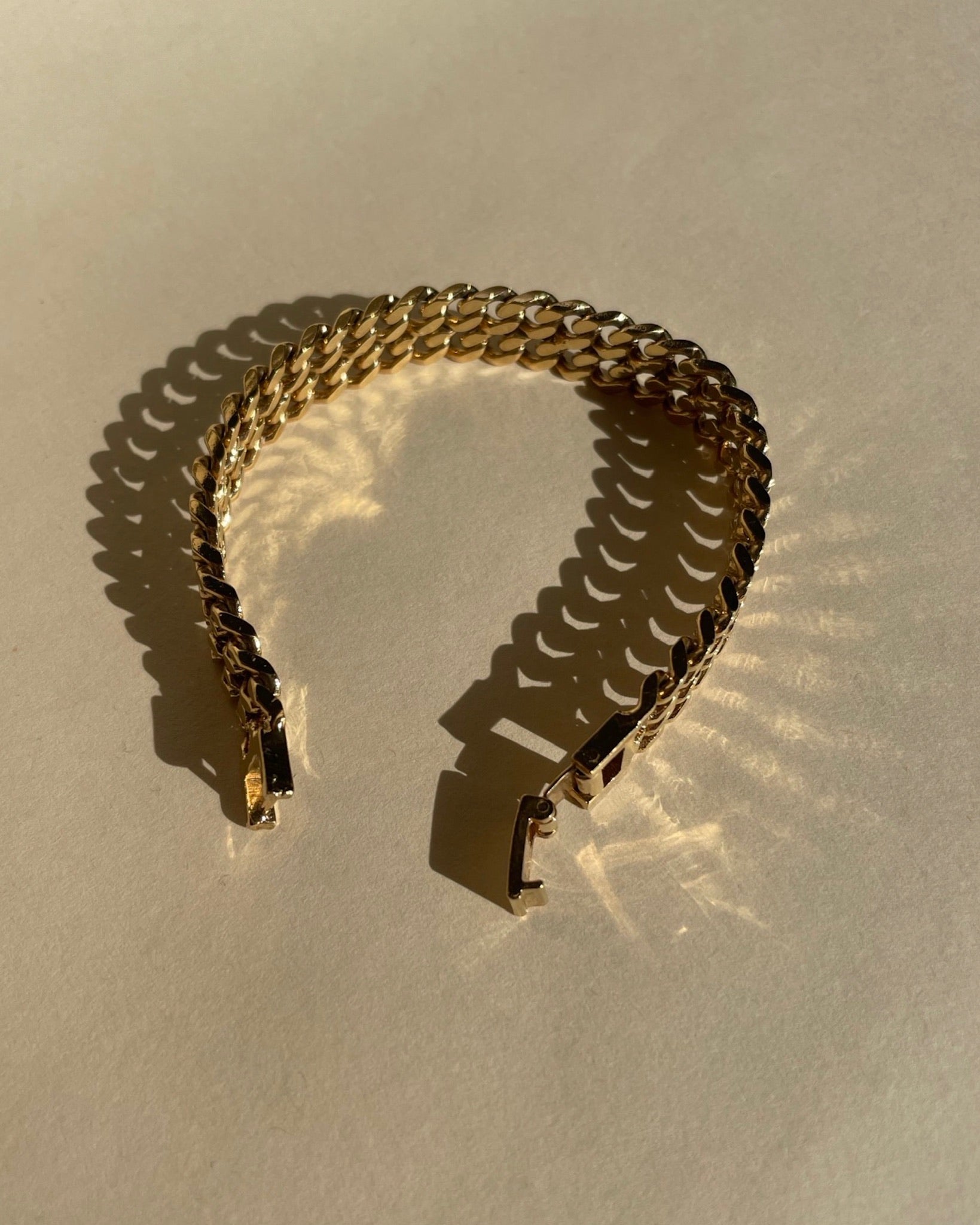 Double Flattened Curb Chain Bracelet VSxR 51