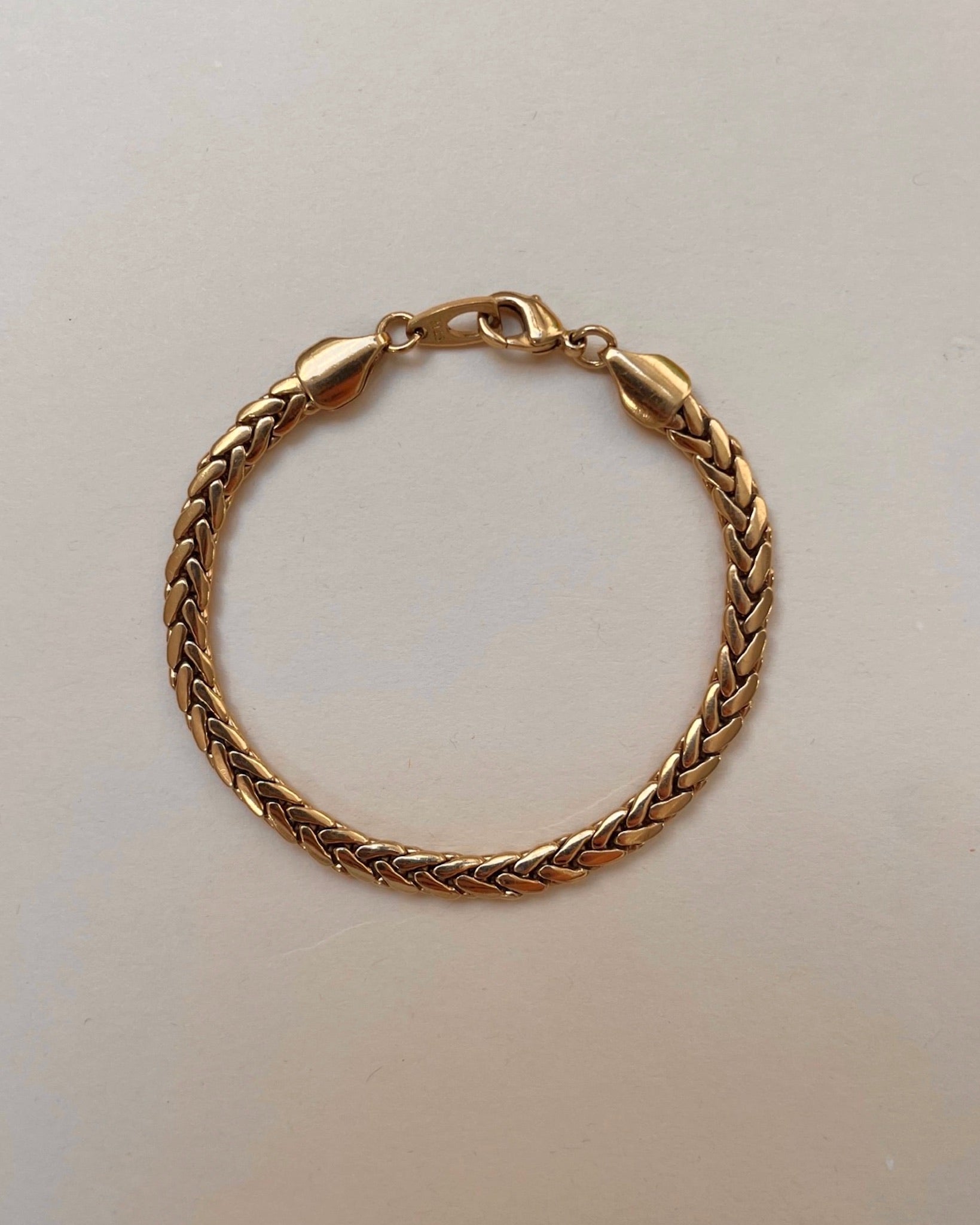 Flattened Wheat Chain Bracelet VSxR 47