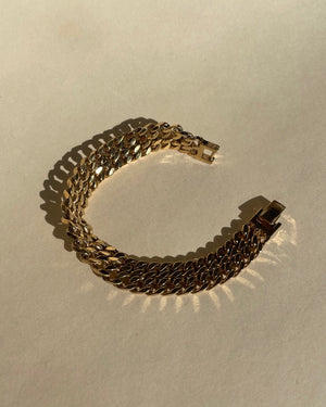 Double Flattened Curb Chain Bracelet VSxR 51