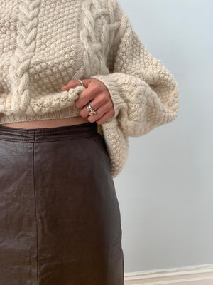 Sue Hudson 1980's hand-knitted Aran jumper
