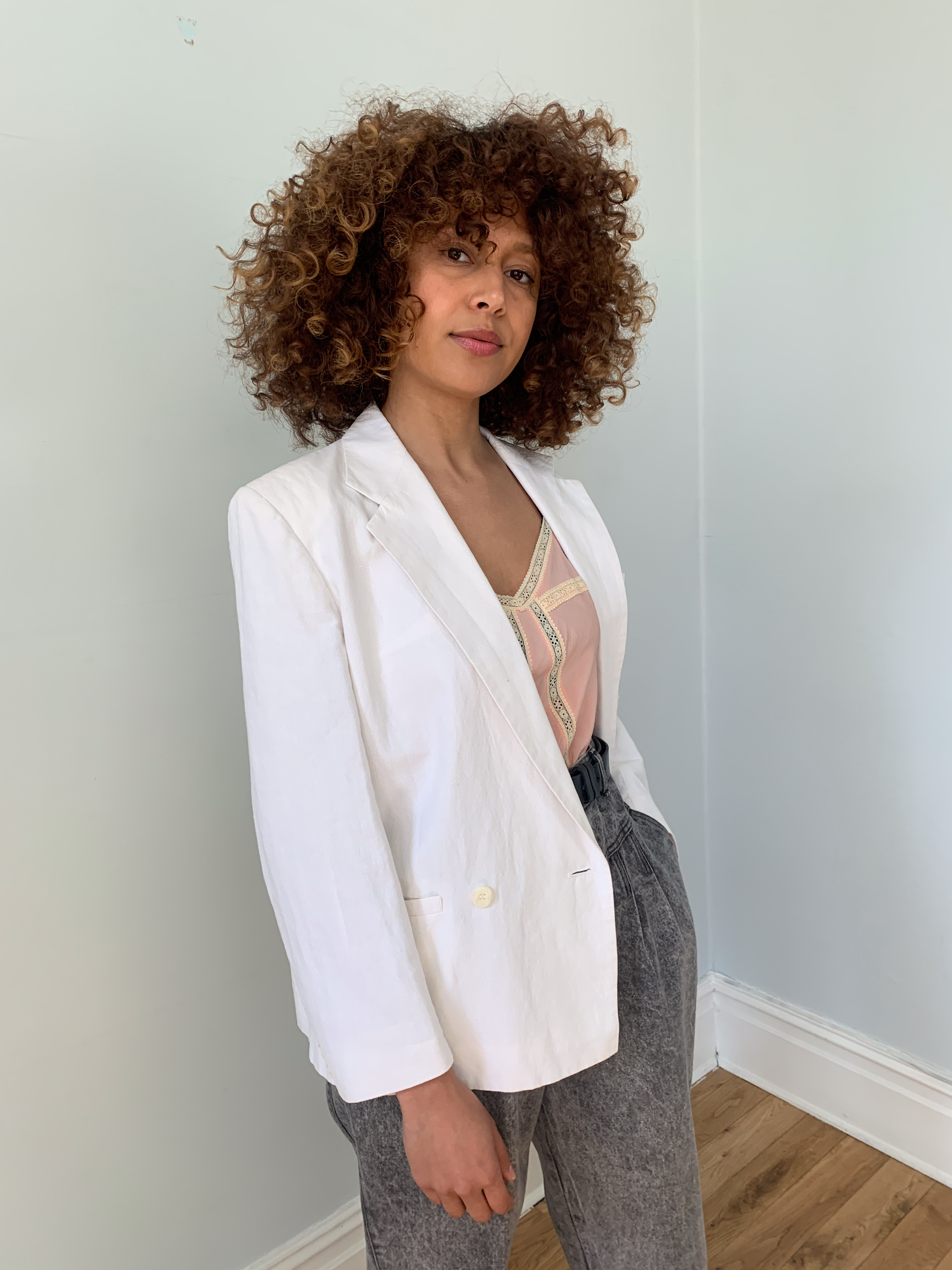 Laura ashley top linen jacket