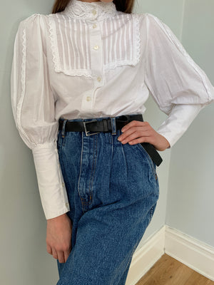 Laura Ashley 1970's Edwardian Style blouse