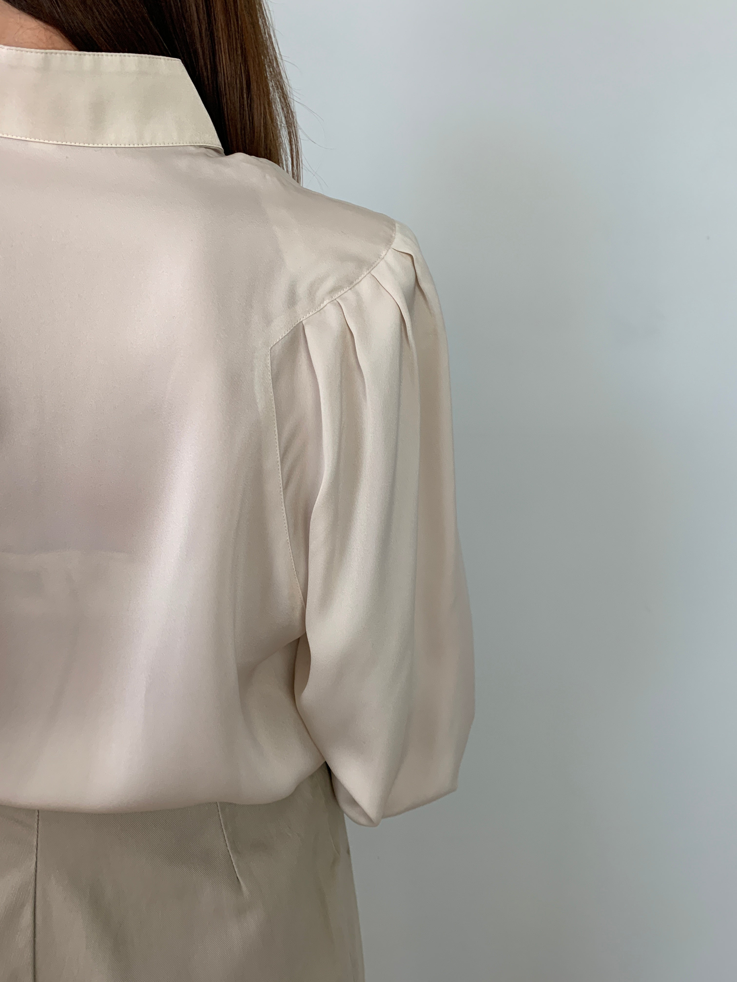 Stokin silk vintage blouse with shoulder details