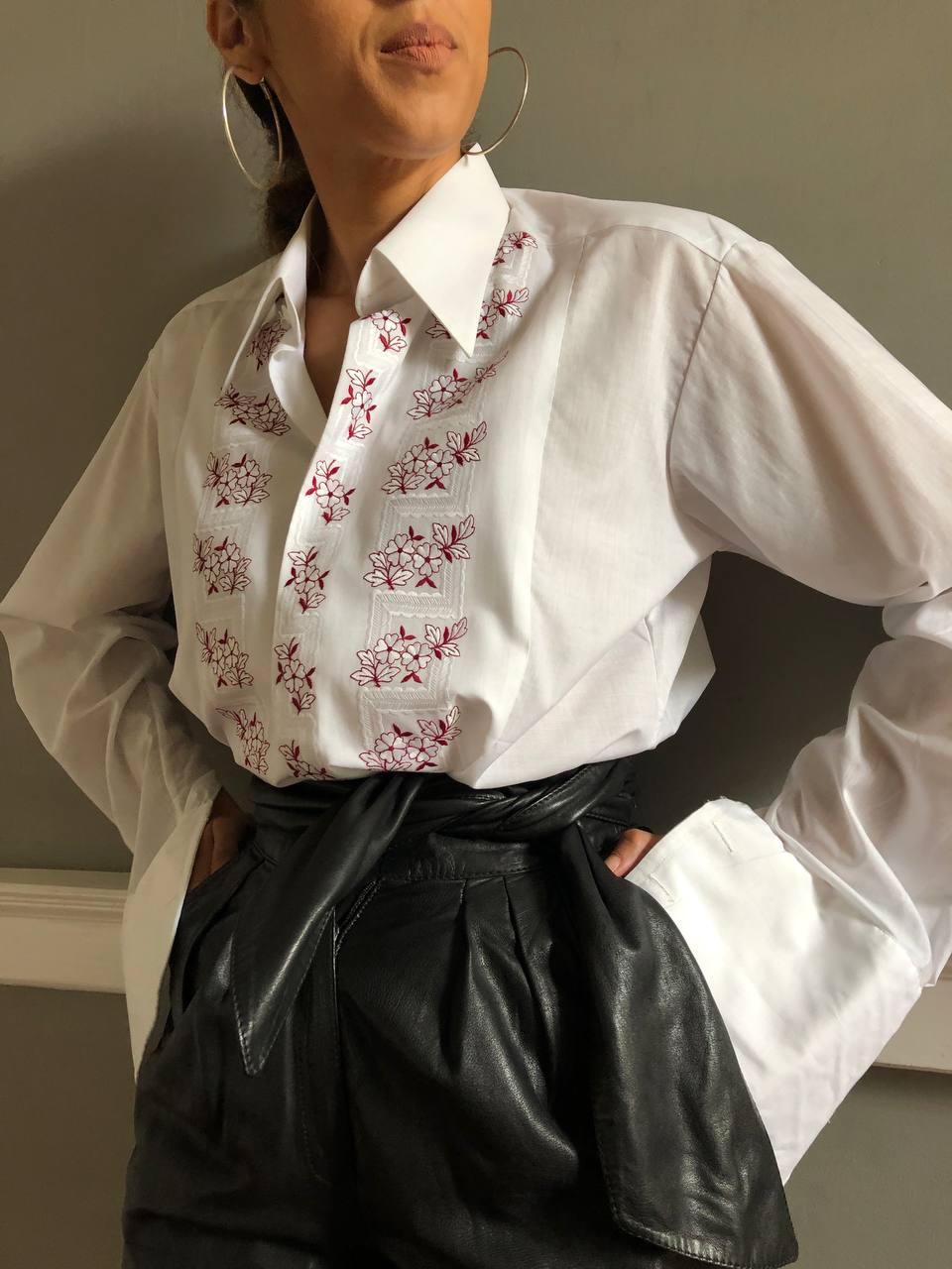 Vintage 80s embroidered mens dress shirt vintagesister.co.uk Vintage 80s embroidered mens dress shirt vintagesister.co.uk