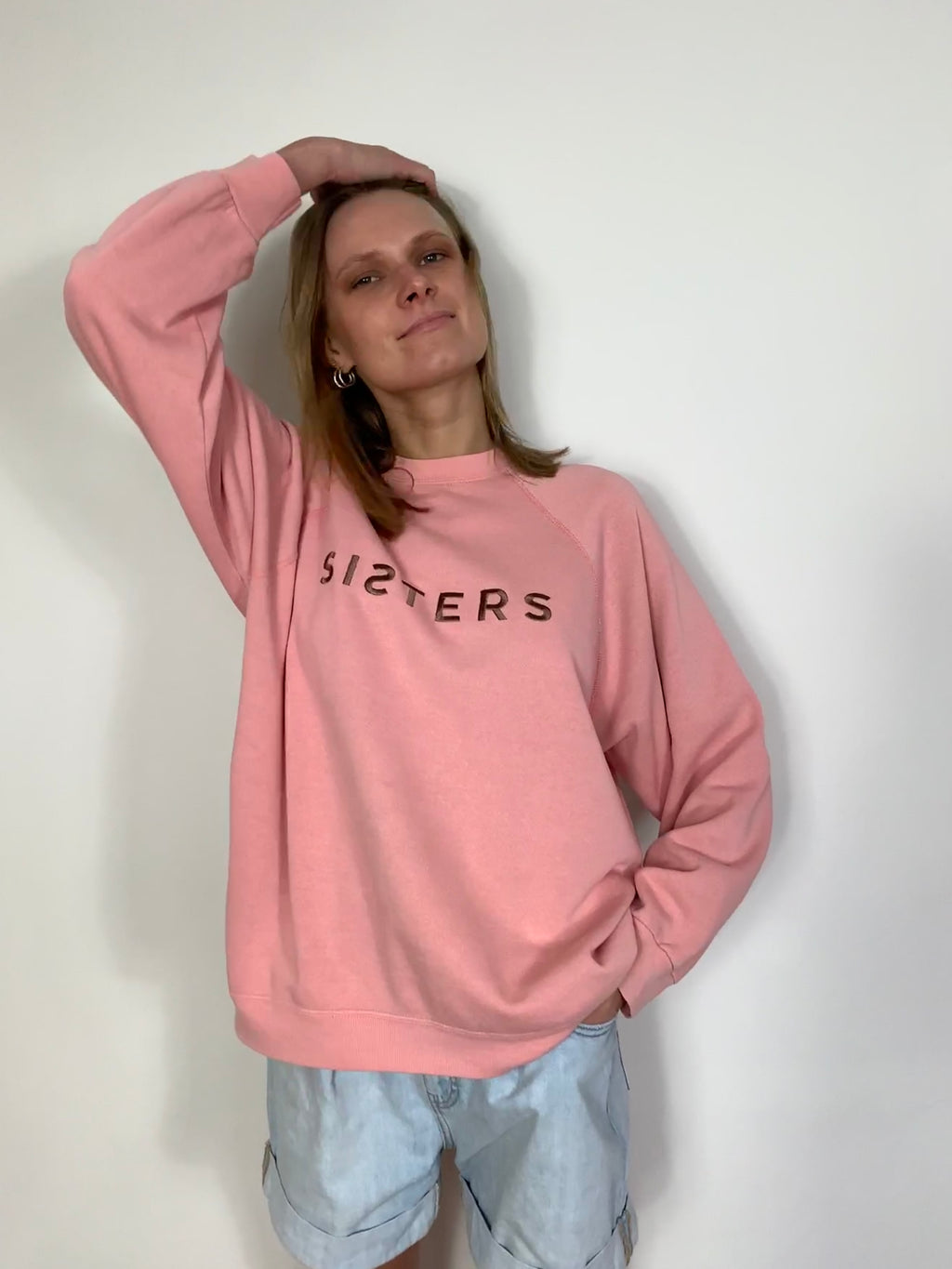 SISTERS embroidered sweatshirt Extra Large S15