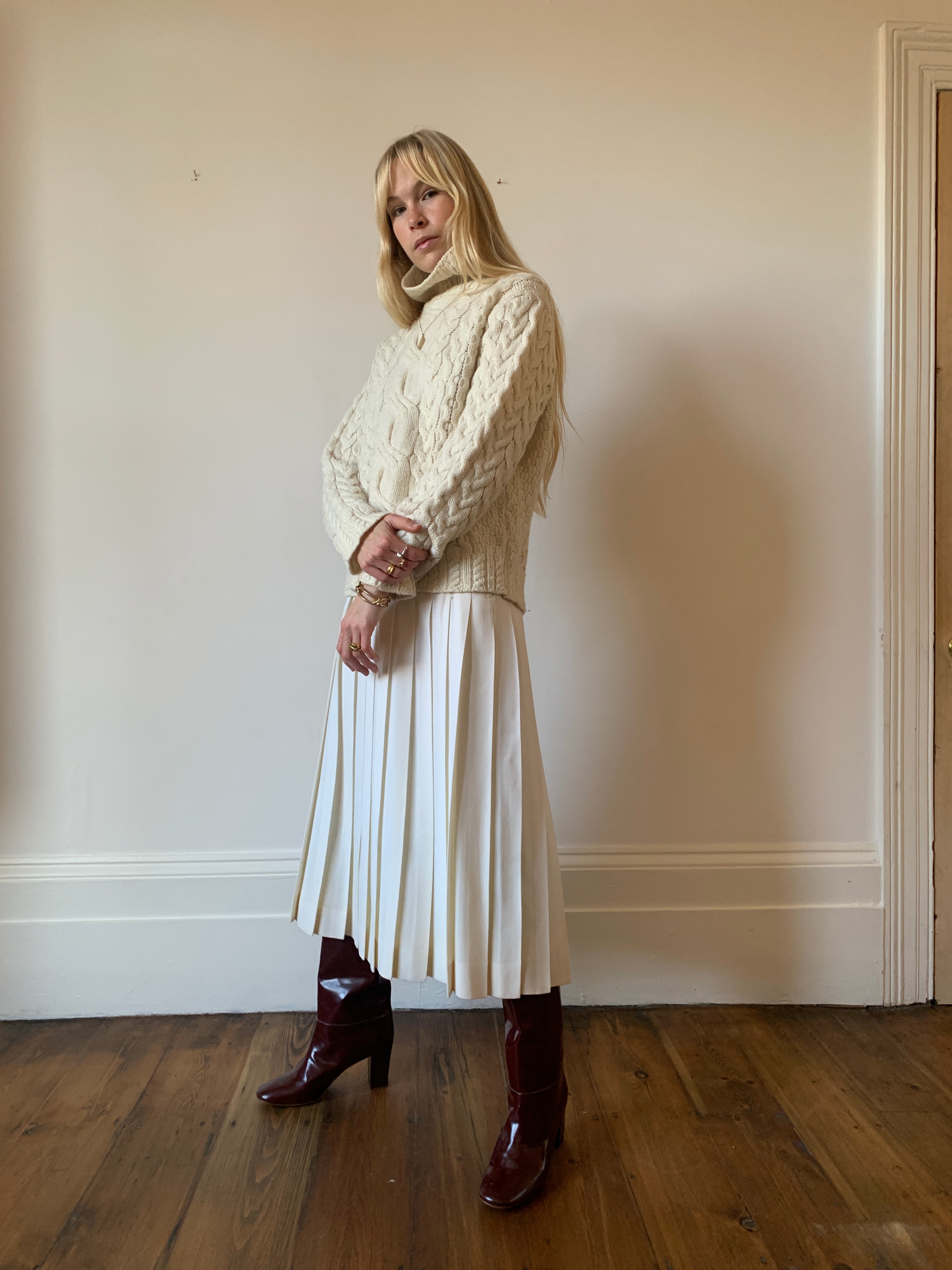 Vintage Ede & Ravenscroft pleated wool skirt