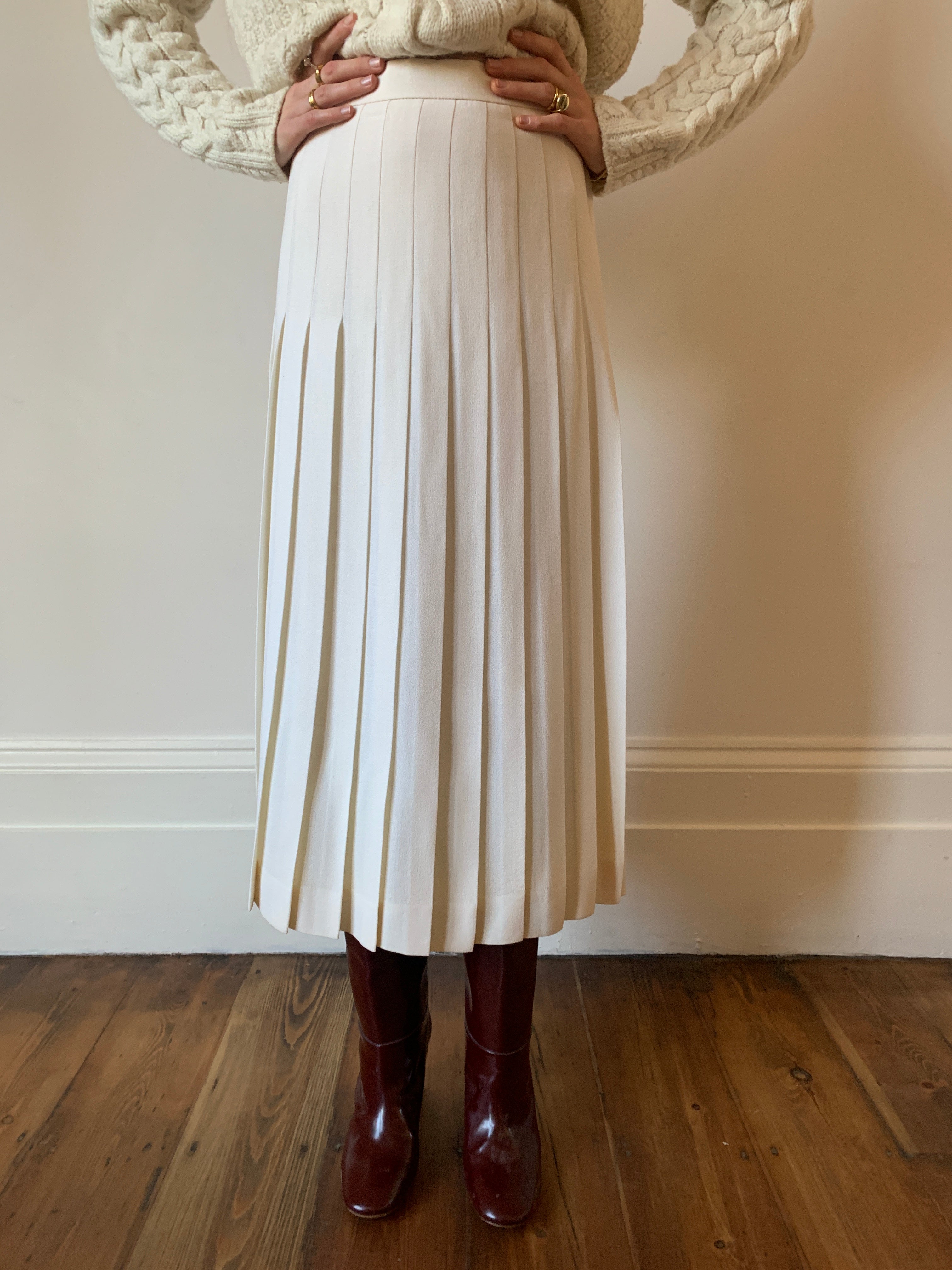 Vintage Ede & Ravenscroft pleated wool skirt