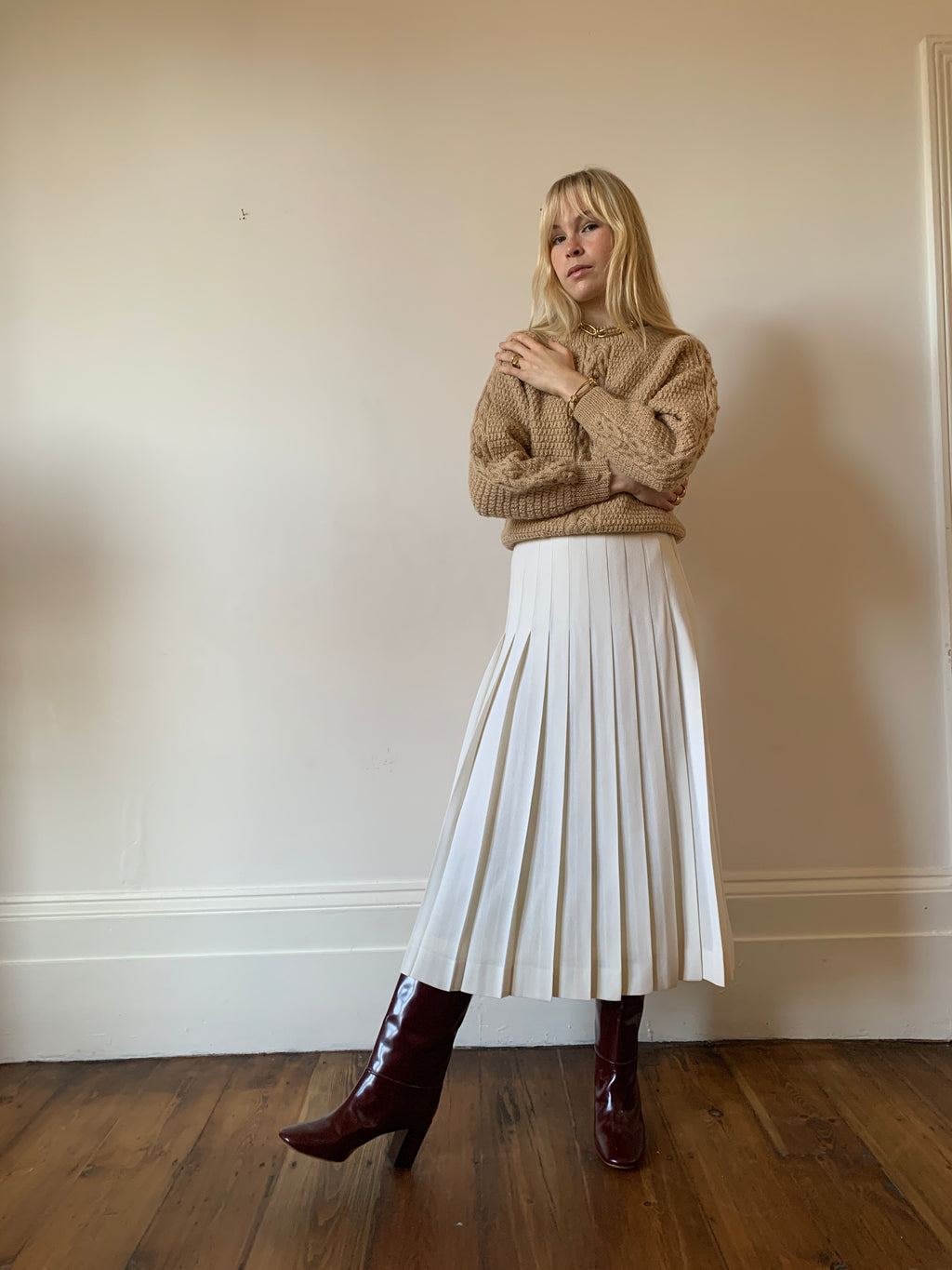 Vintage Ede & Ravenscroft pleated wool skirt